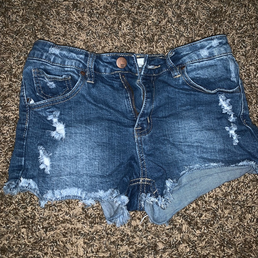 Venice mid rise blue jean shorts